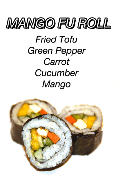 Mango Fu Roll - Fried Tofu Green Pepper Carrot Cucumber Mango